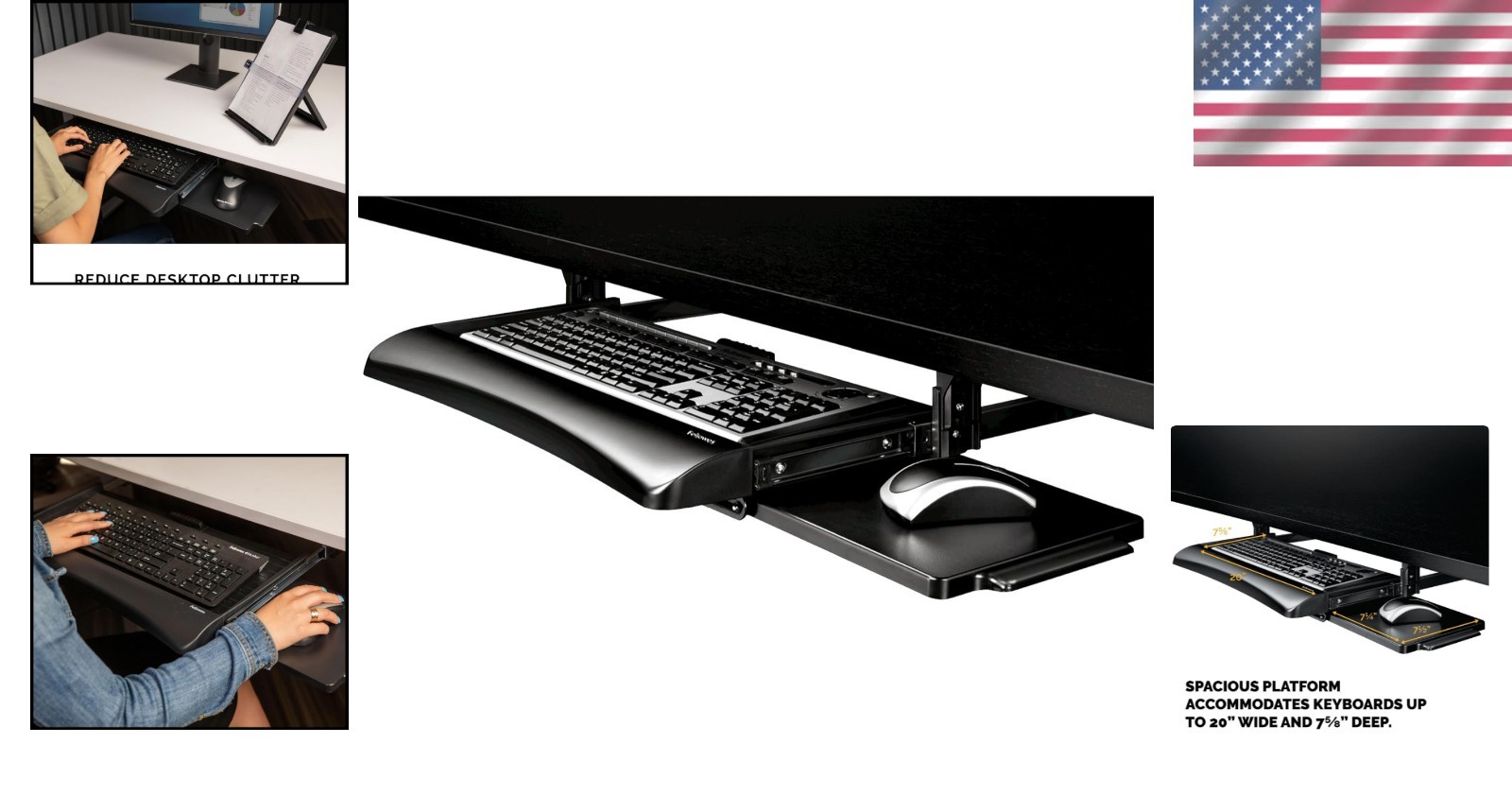 Adjustable Ergonomic Keyboard Drawer for Desk – Maximize Workspace Efficiency