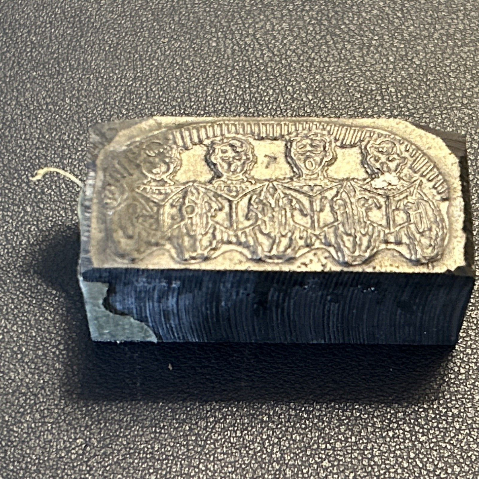 Church choir – four women singing — vintage letterpress printing block