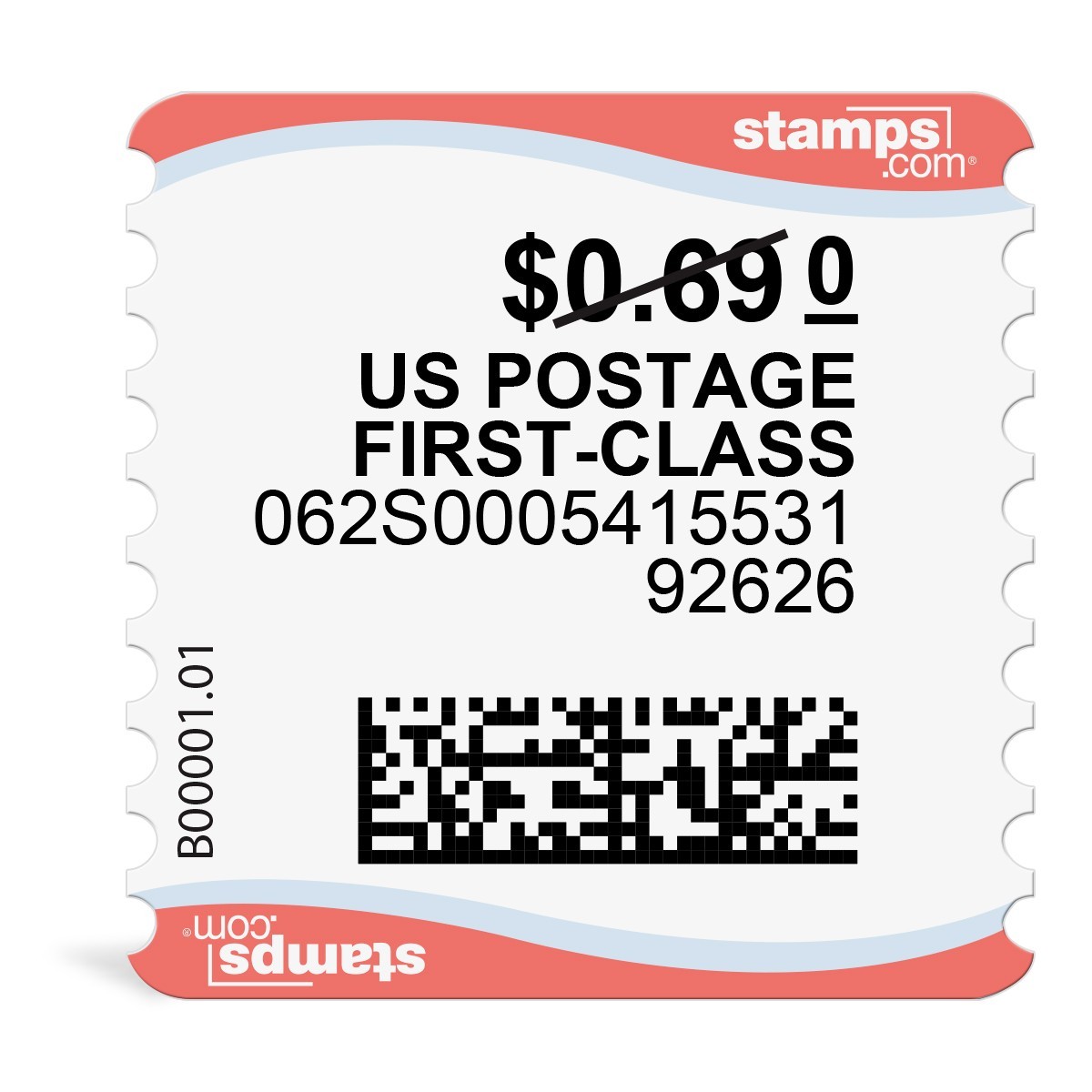 Stamps.com Original NetStamps Sheets 50 Pack | 1,250 Printable Postage Labels