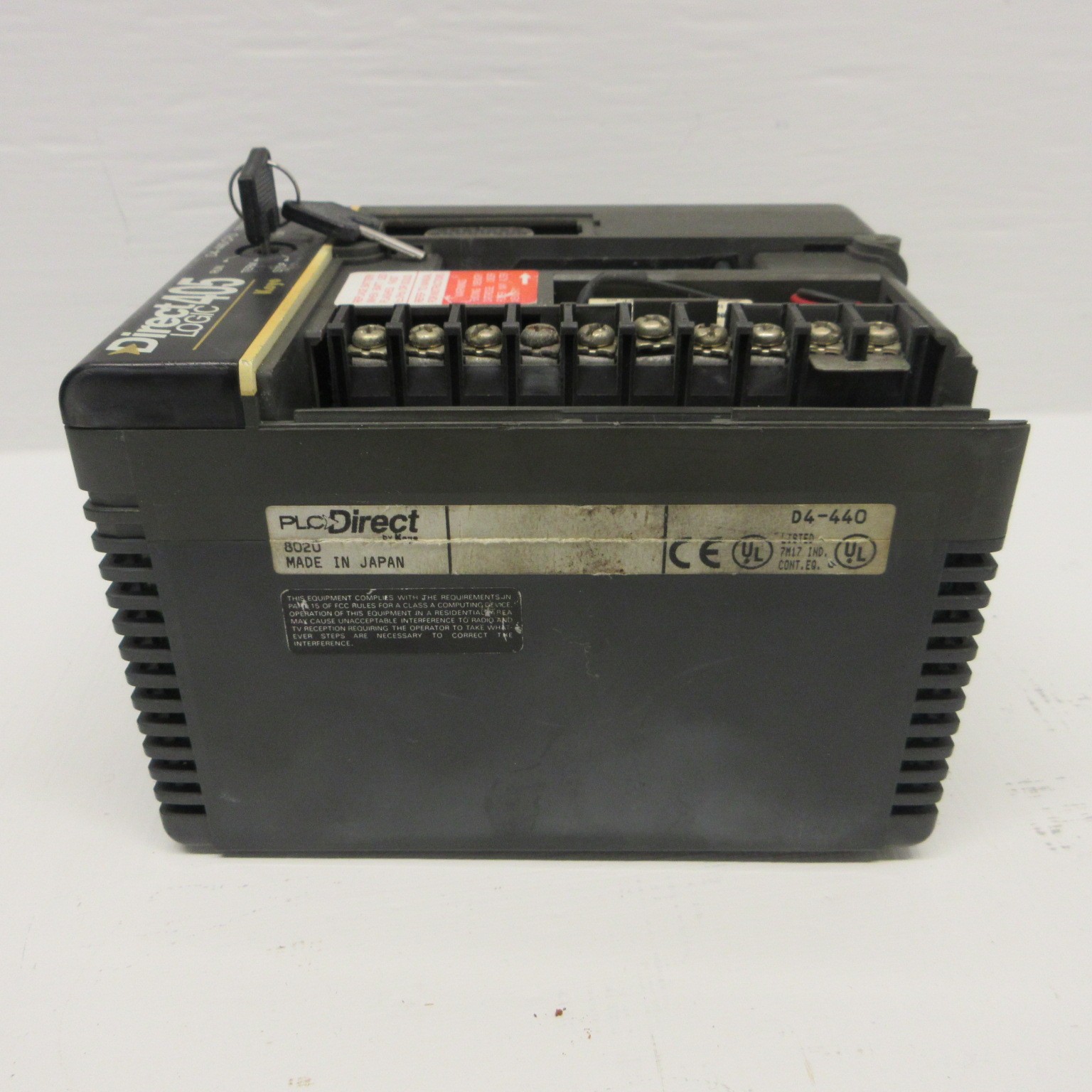 PLC Direct Koyo D4-440 CPU Direct Logic 405 CPU Module w Keys (chipped, no door)