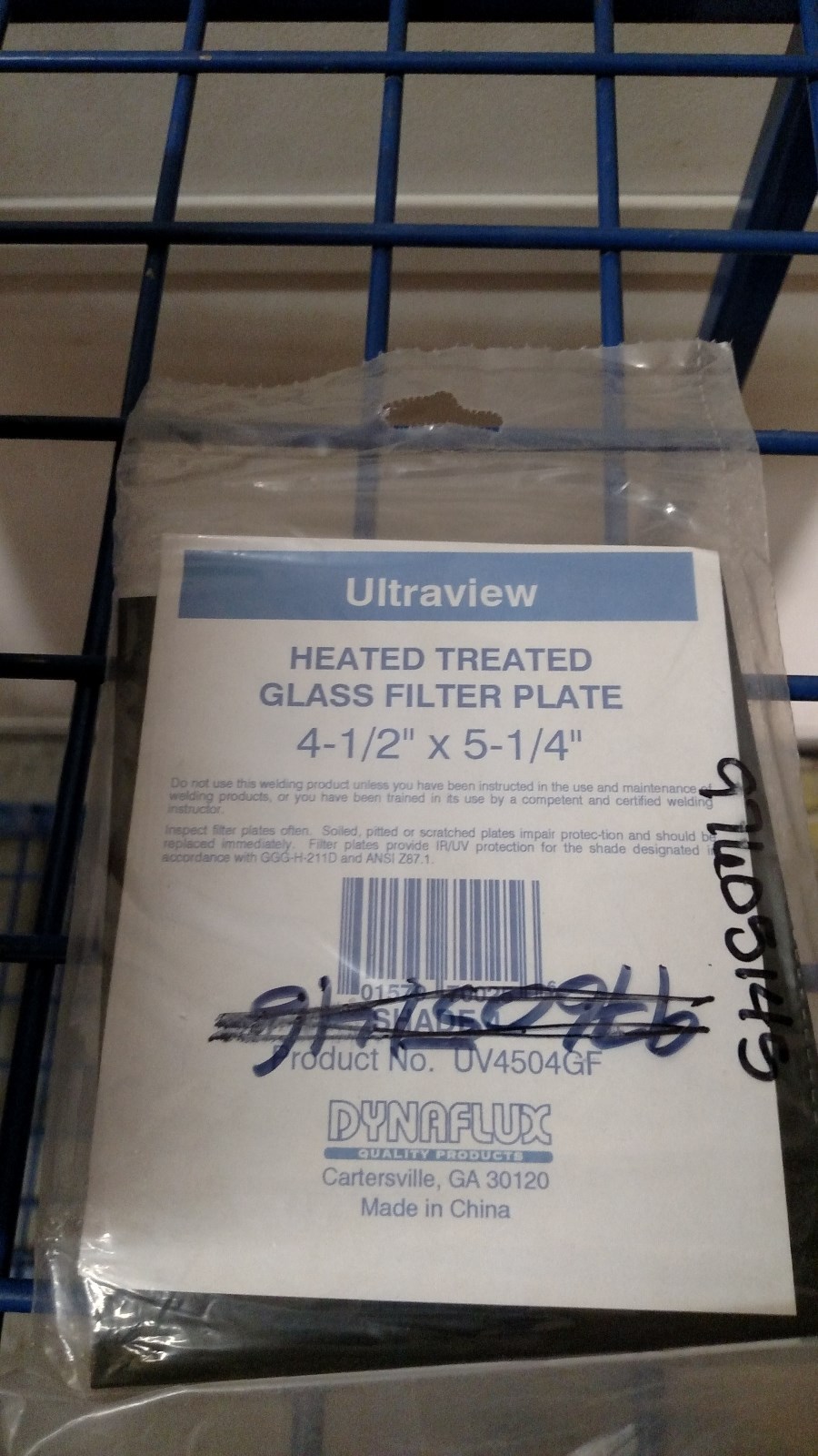 DYNAFLUX, INC. UV4504GF HEAT TREATED GLASS FILTER PLATE SHADE
