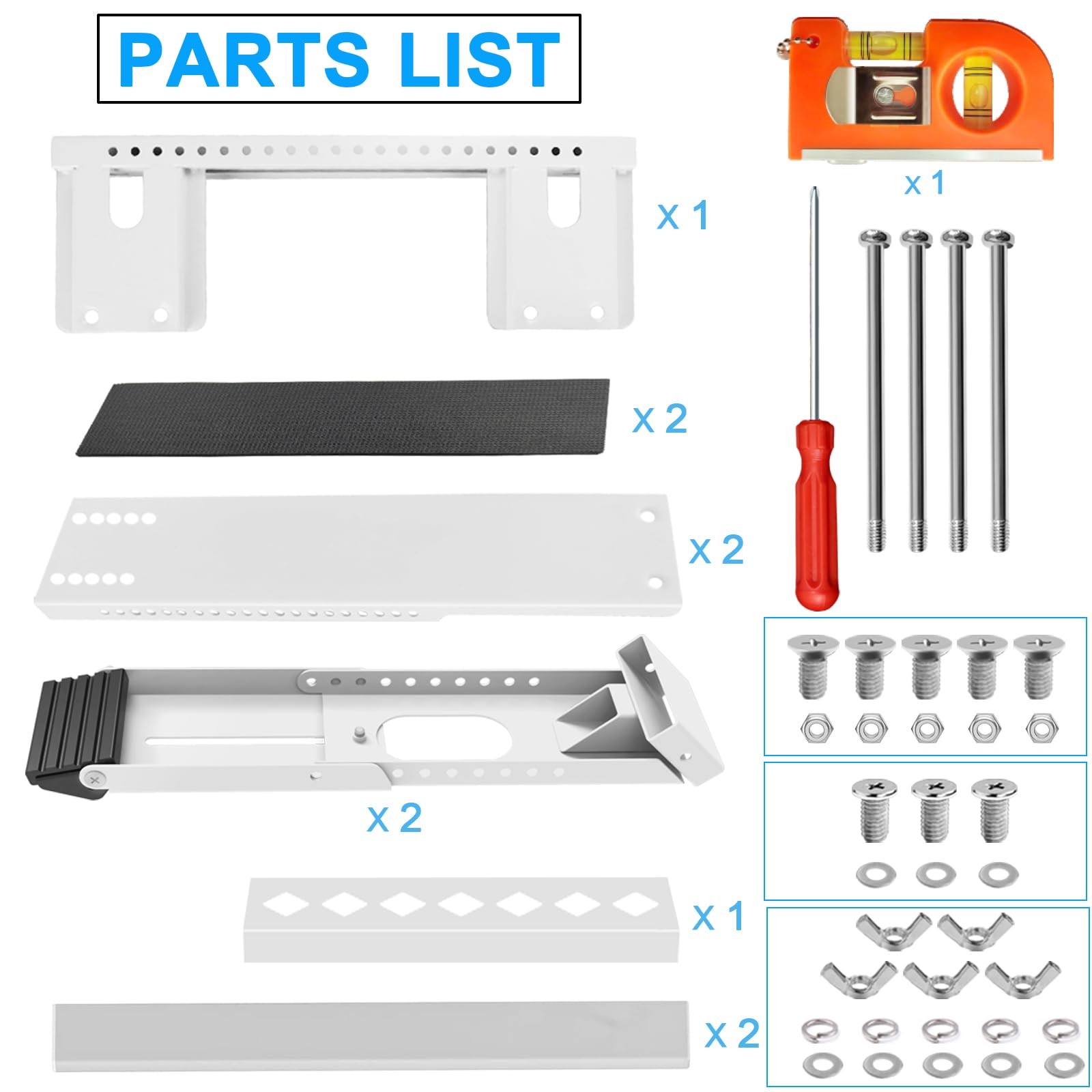 Universal Window Air Conditioner Support Bracket, No 31.5″ to 41.7″, White