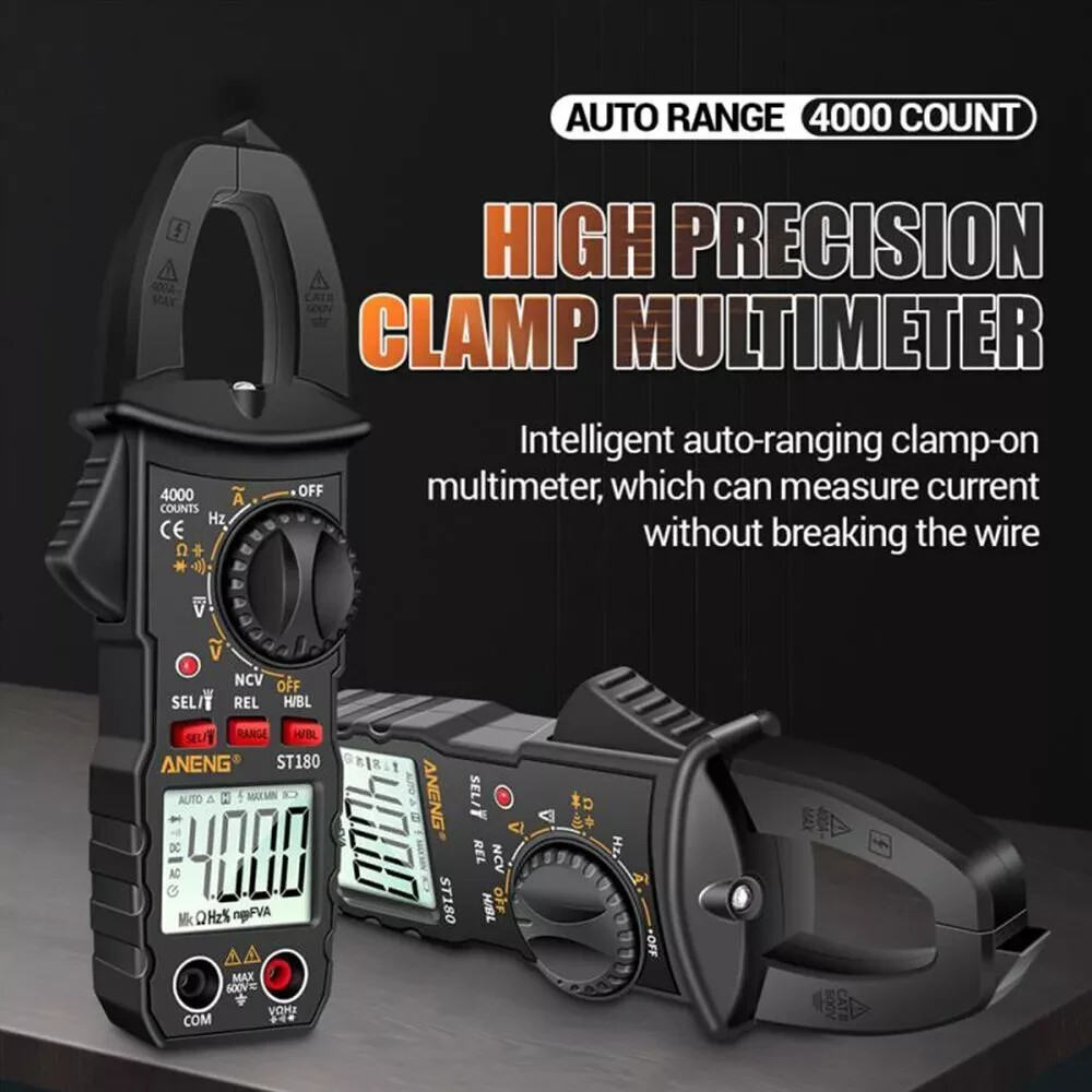 Digital Clamp Multimeter Tester AC DC Voltage RMS Amp Meter Auto Range Handheld