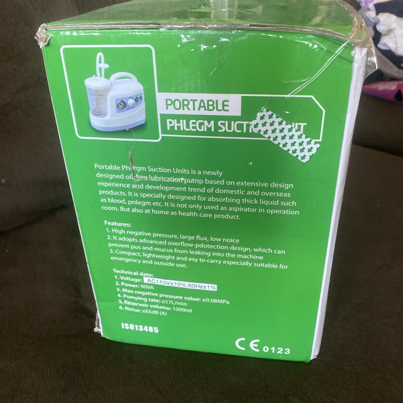 Portable Suction Unit Vacuum Phlegm Aspirator Machine 1L NEW