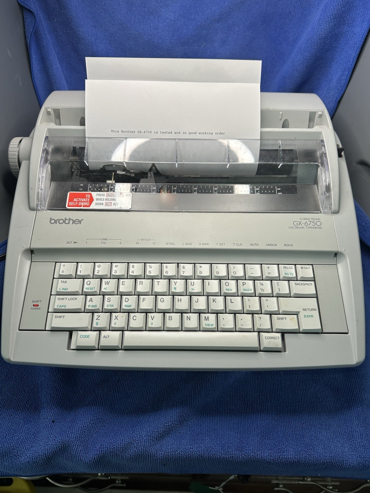 Brother Model GX-6750 Correctronic Electric Typewriter Tested Excellent