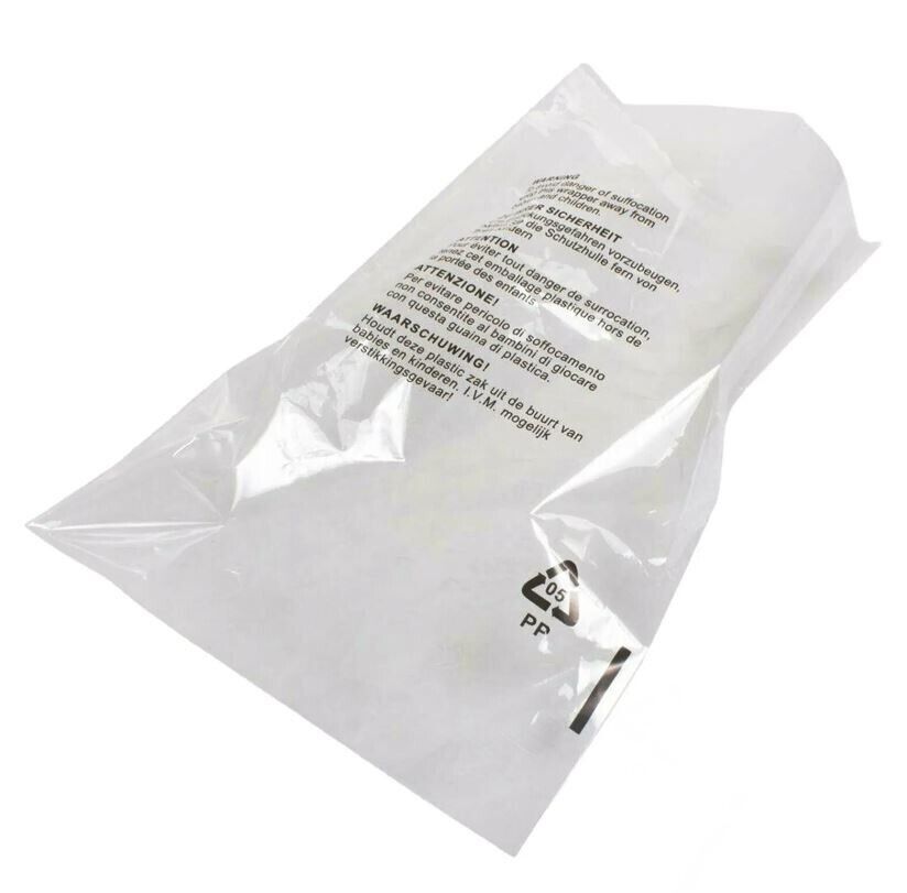 2000 Pcs 12X18 Poly Bags Suffocation Warning Clear Merchandise 1.5 mil Self Seal