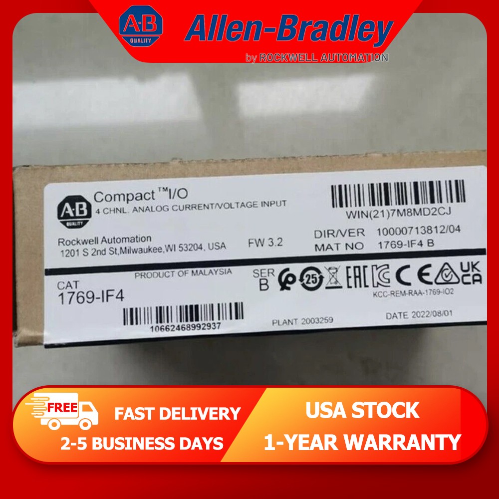New AB 1769-IF4 CompactLogix 4CH Analog Input Module Free Shipping Same Day Ship