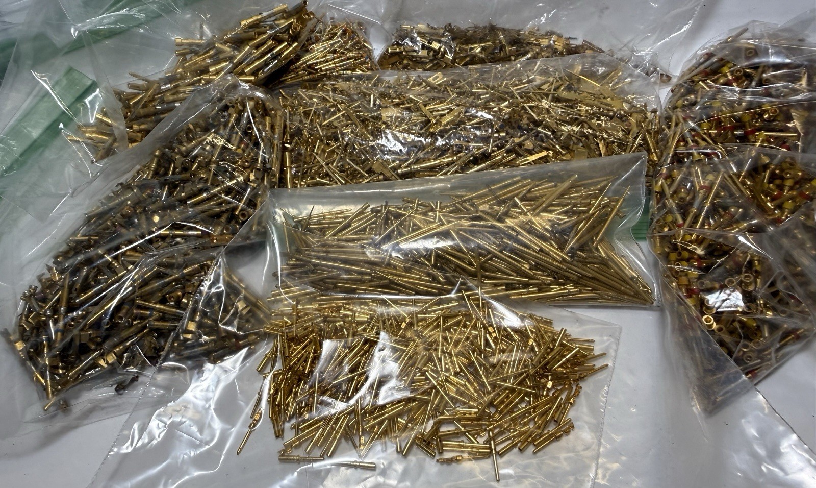1100 Grams Of Gold-Plated Pin Contacts for Scrap Gold Recovery
