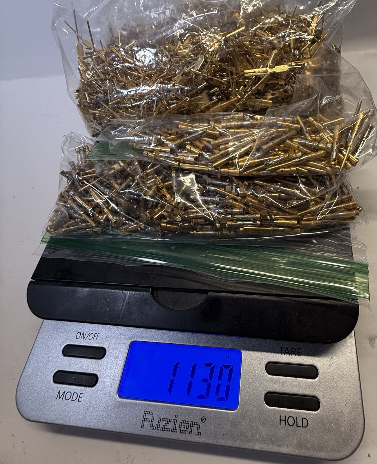 1100 Grams Of Gold-Plated Pin Contacts for Scrap Gold Recovery