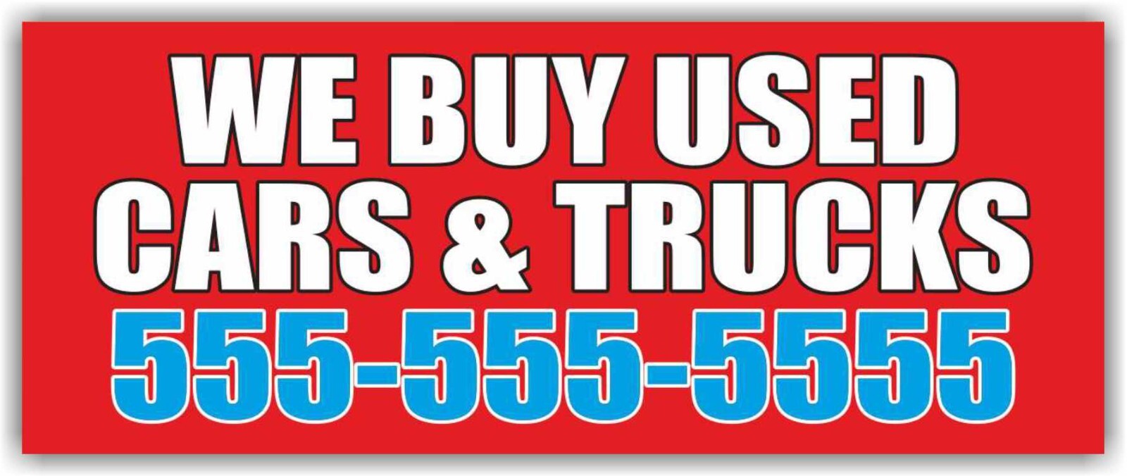 WE BUY USED CARS TRUCKS Advertising Banner Vinyl Mesh Sign auto trailer service
