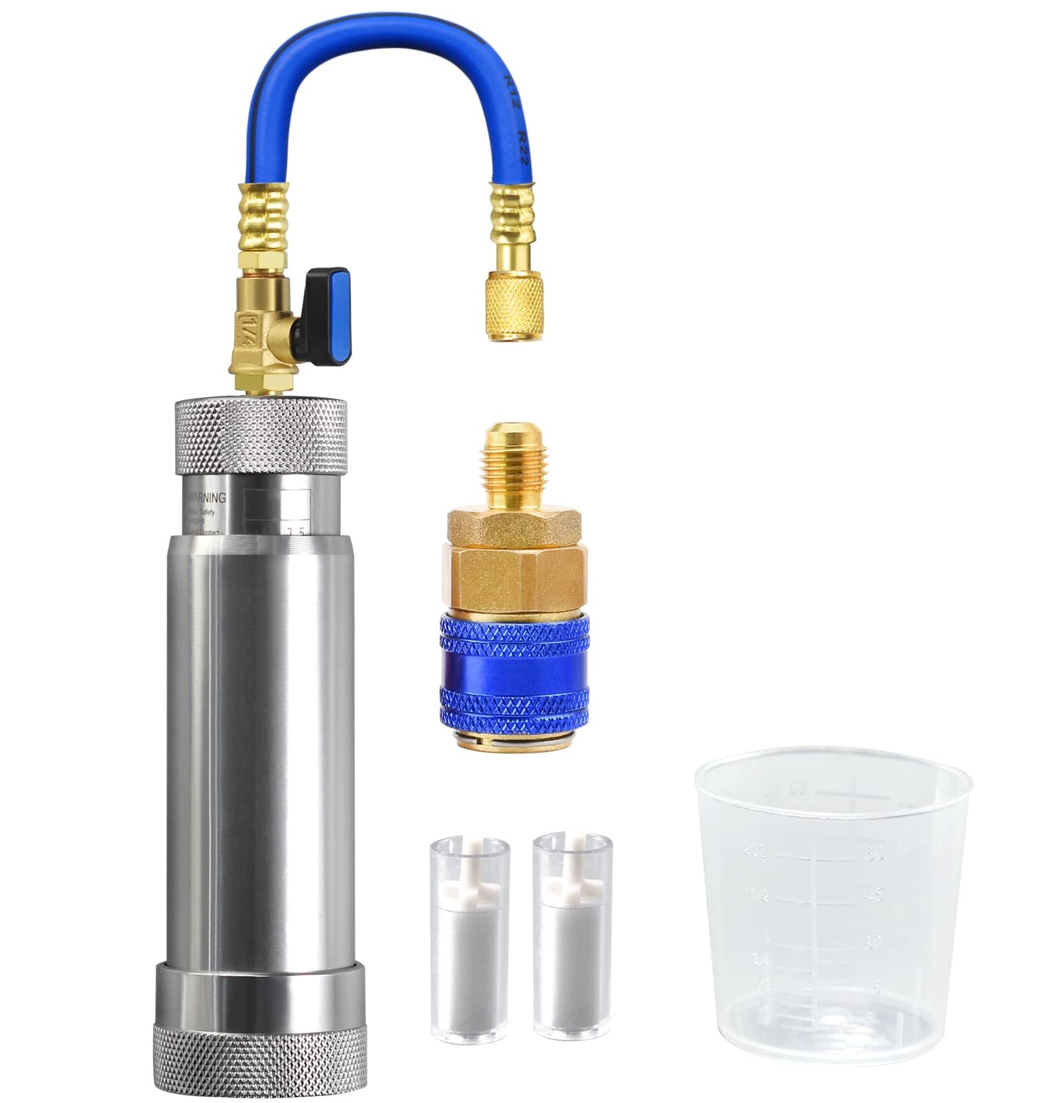 AC Oil Dye Injector Kit for R134a Refrigerant System with 1/4″ SAE Connector and