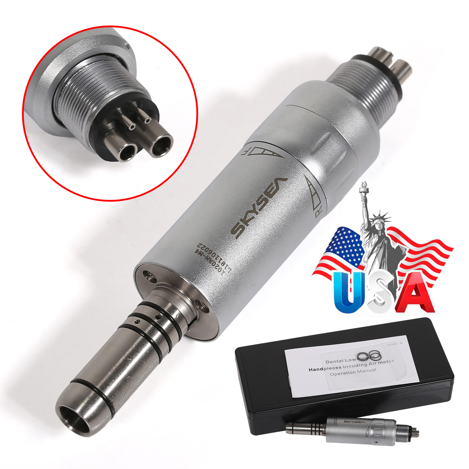 1-5*Dental 4 Holes Inner Water Air Motor Low Slow Speed Handpiece SKYSEA DL