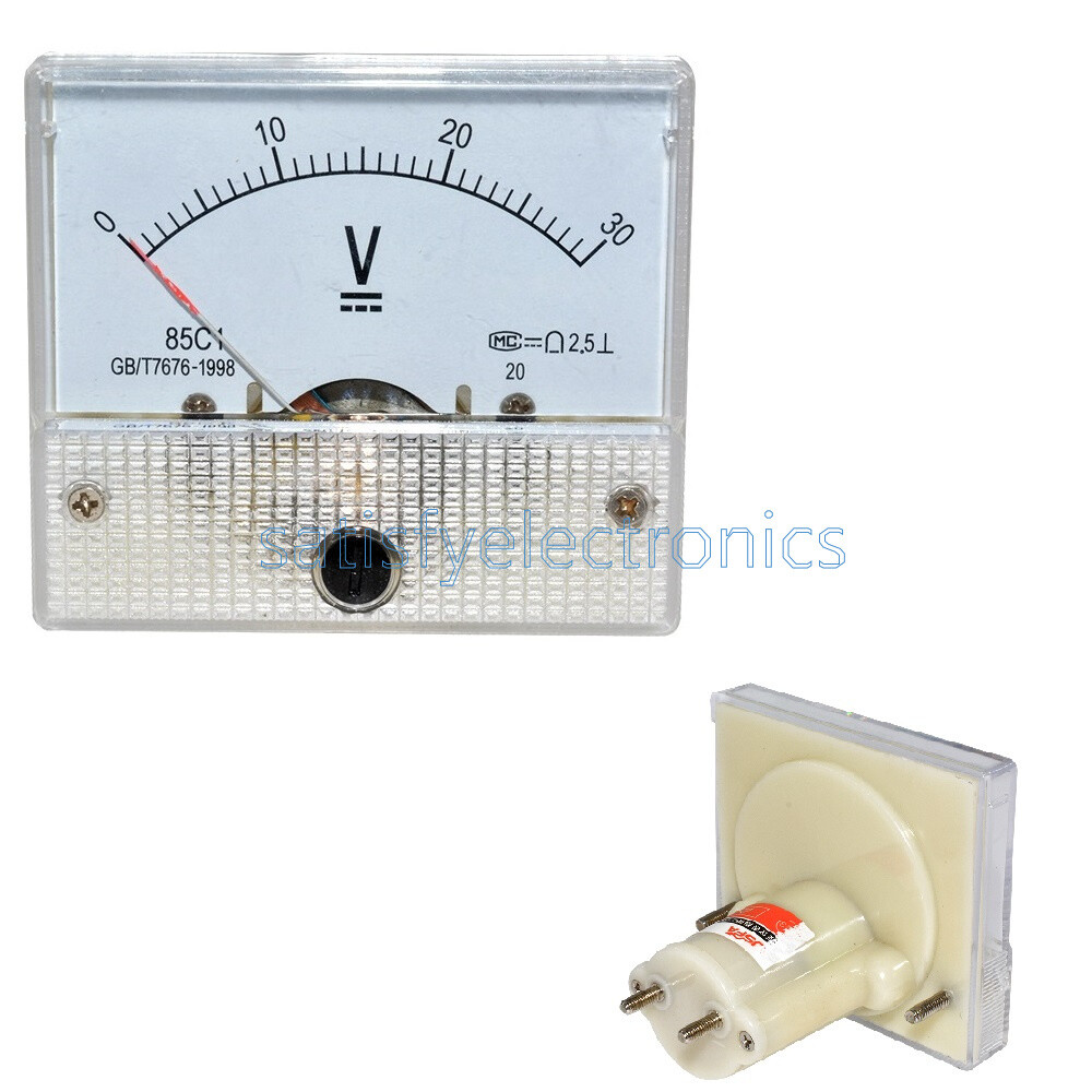 DC 30V Analog Panel Volt Voltage Meter Voltmeter Gauge 85C1 0-30V