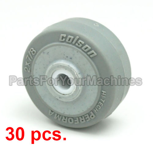 LOT OF 30, COLSON PERFORMA WHEEL 2″ X 7/8″, 5/16″ CENTER, NON MARKING
