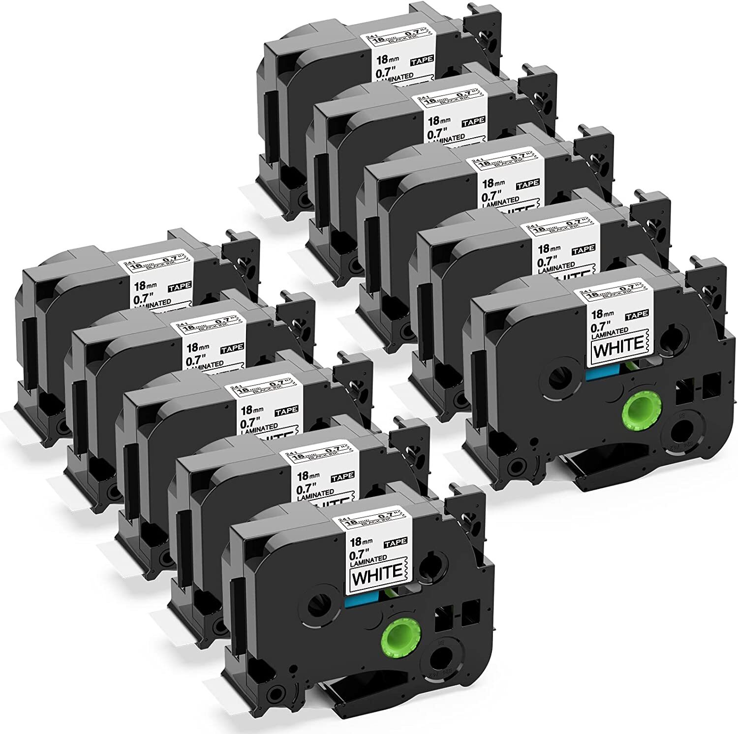 10X Brother TZe-241 18mm Laminated P-Touch Label Tape Label Maker PTD400 PTD600
