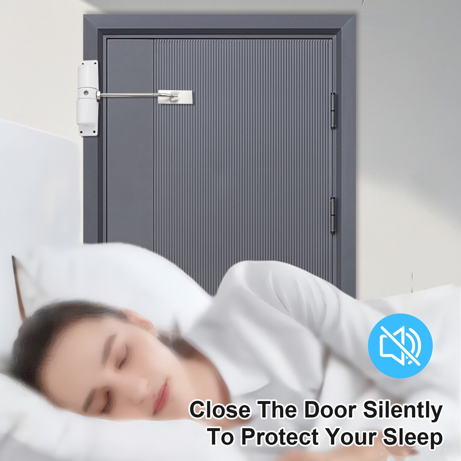 Automatic Soft Closing Door Closer Silent Adjustable Rebound for Sliding Doors