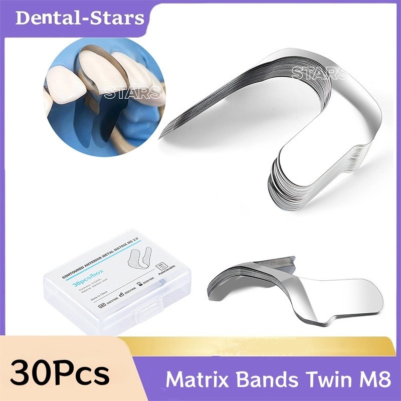 Dental Matrix Bands Sectional Contoured Anterior Metal Matrix System Matrices M8