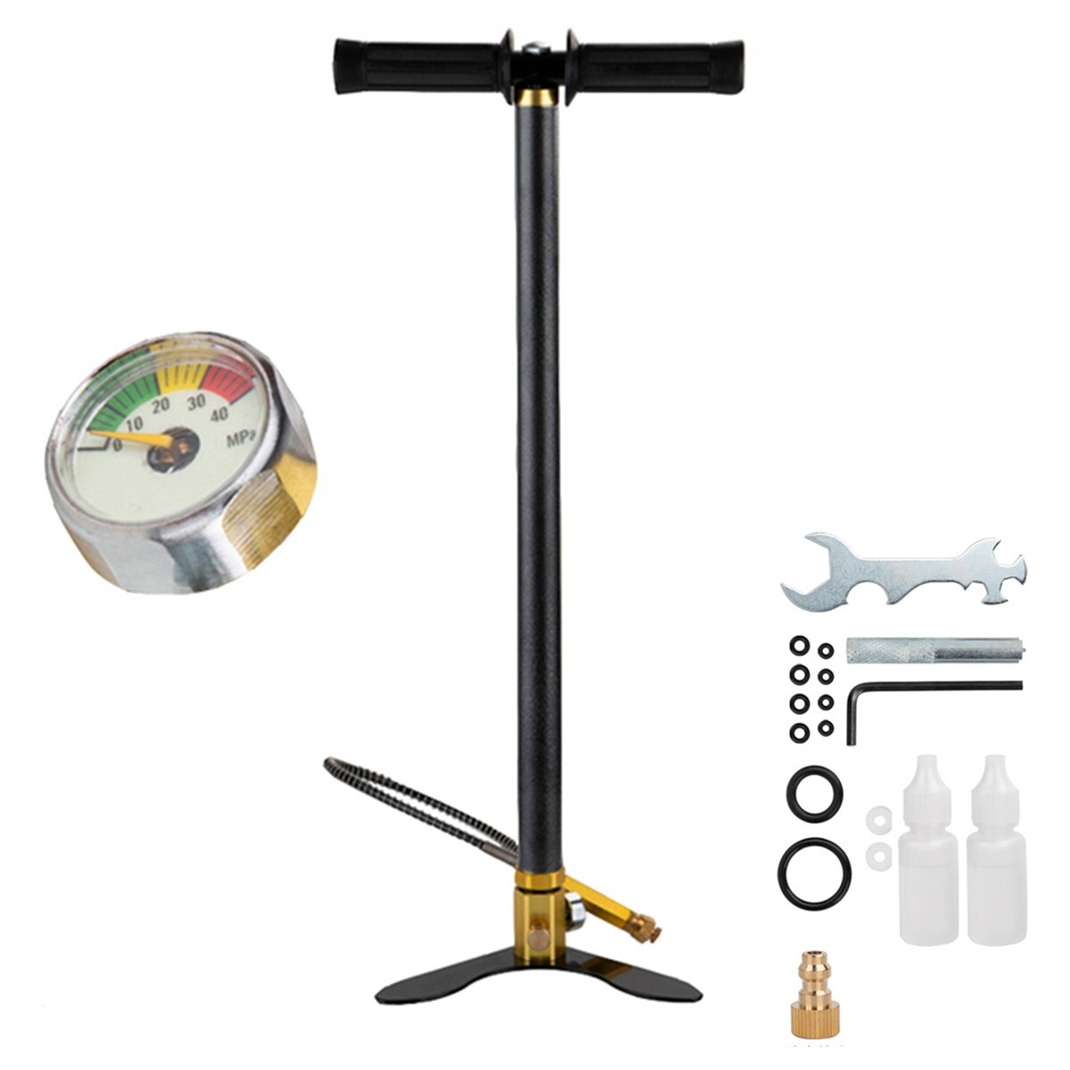 Portable High Pressure Hand Pump 4500 Psi 3 Stage PCP Air Pump PCP Air Rifle