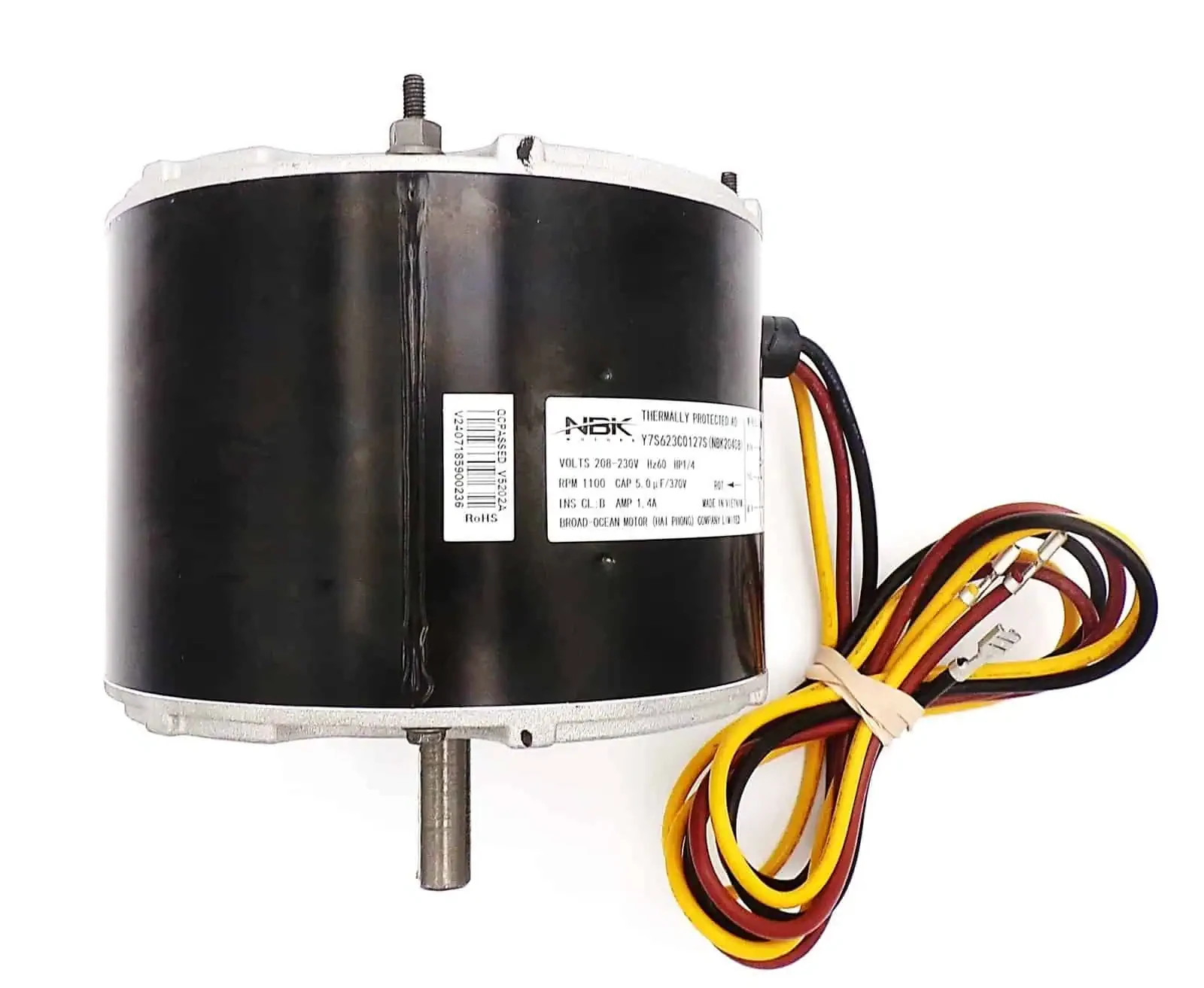 Genteq G3905 & Dayton 6DLL0 Condenser Fan Motor, 1/4 HP, 1100 RPM, 5KCP39EGS070S