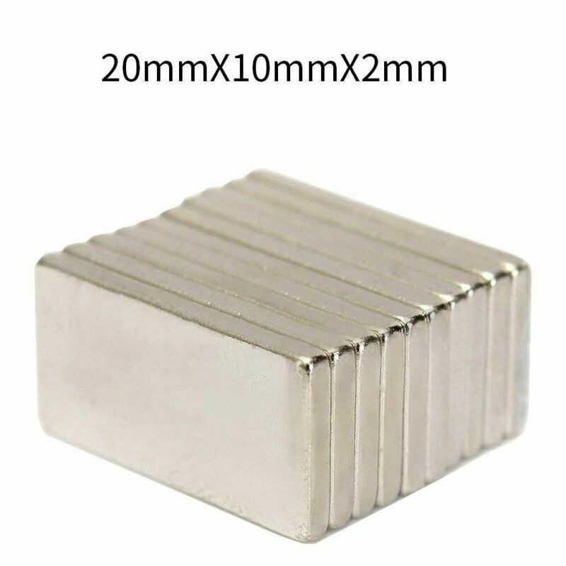 20/50/100/200pcs Super Strong Block Fridge Magnet Rare Earth Neodymium 20x10x2mm