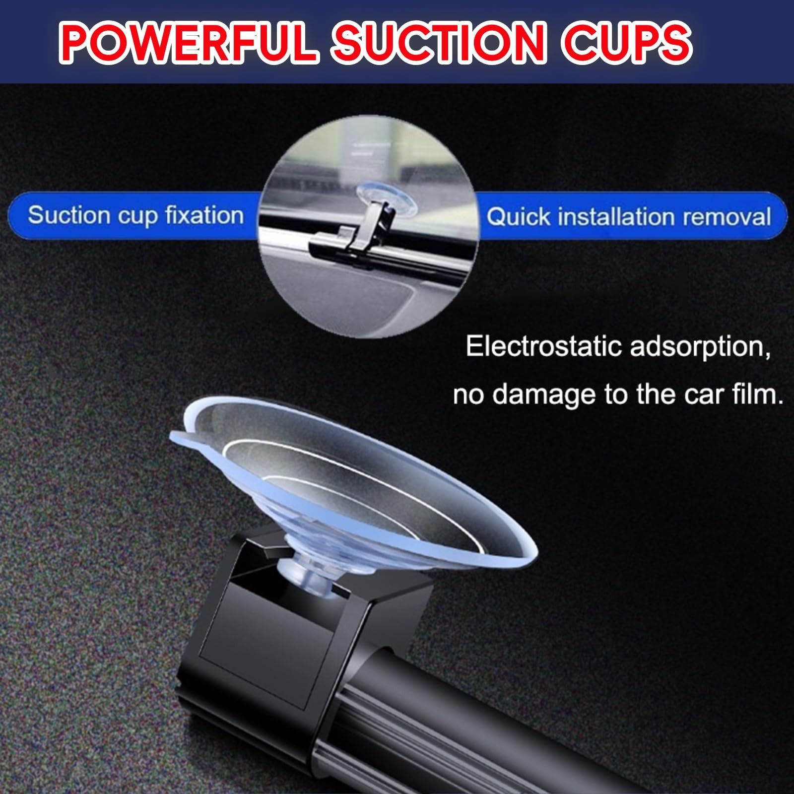 Automatic Retractable Car Sun Shade 2 Pack with Suction Cups Blocks UV Heat