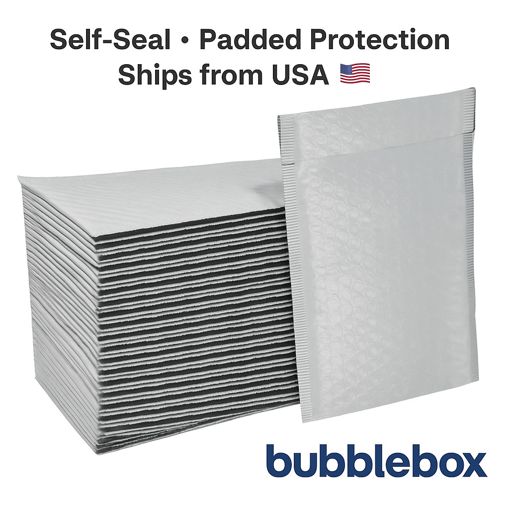 #2 8.5×12 Usable space 8.5″ x 11. Poly Bubble Mailer Padded Envelopes 25,50,100