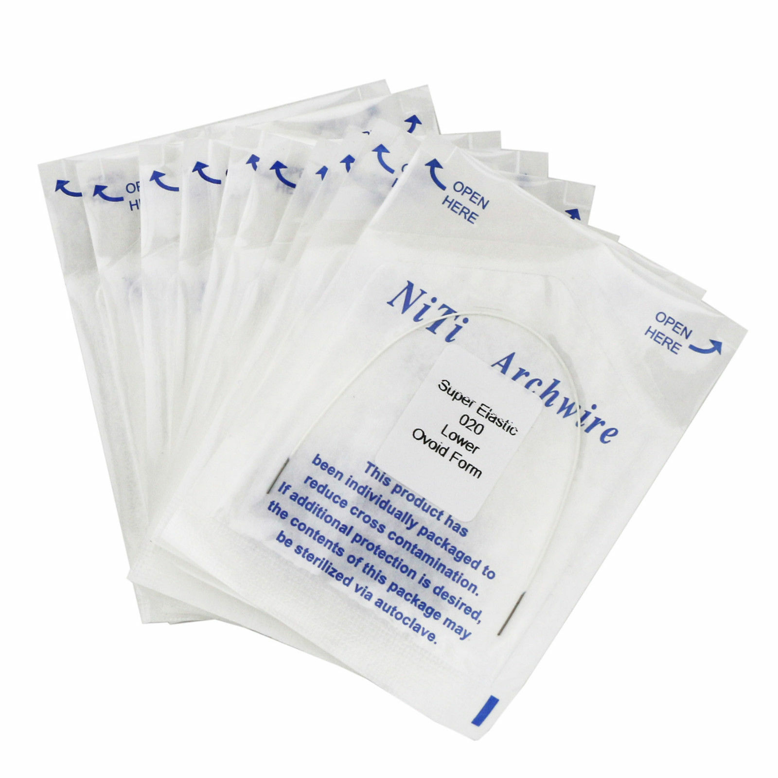 40 Pcs Dental Color Coated Niti Arch Wire Round Super Elastic Upper/Lower