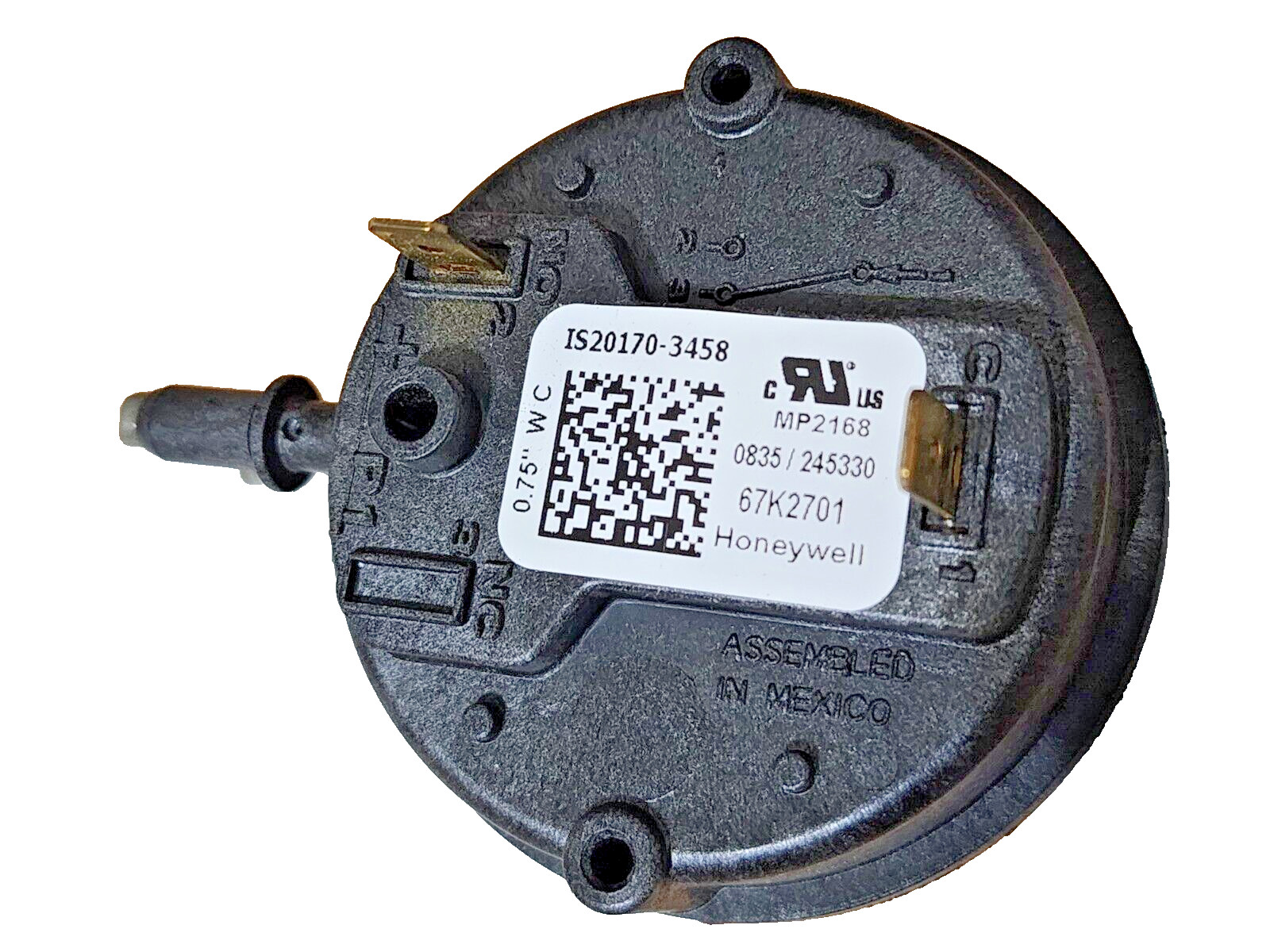 Genuine 71K11 Lennox LB-90973A Pressure Switch Kit, Actuates at 0.75″ W.C OEM