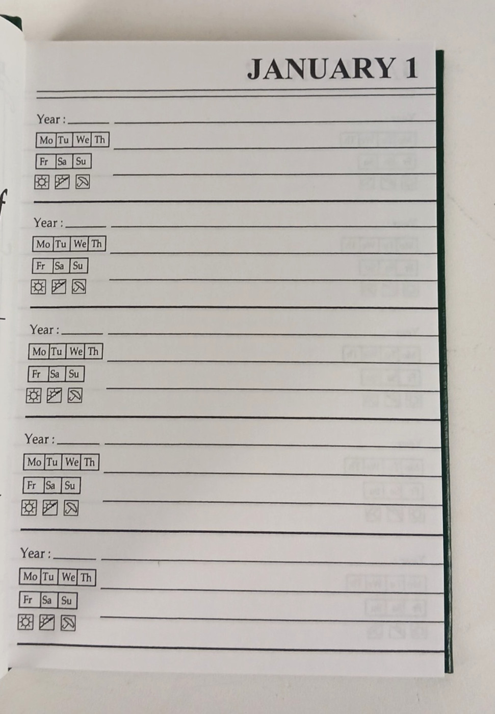 5 year Diary