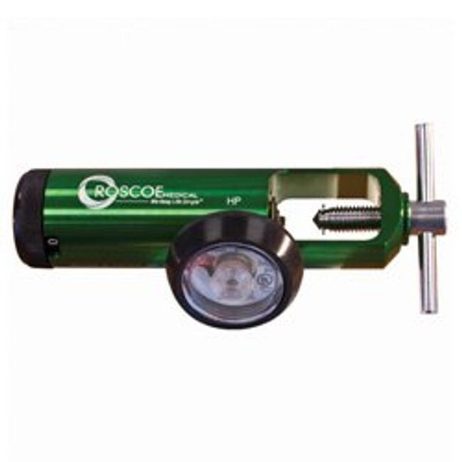 ROSCOE MEDICAL RMI-08ST Green Aluminum/Brass Oxygen Regulators (Lot of 4)