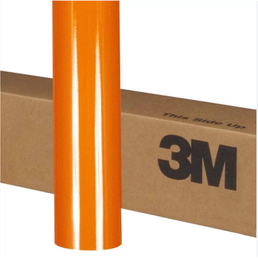 24 » x 12″ Orange 3M Reflective Roll Vinyl Adhesive Cutter Sign 7 years