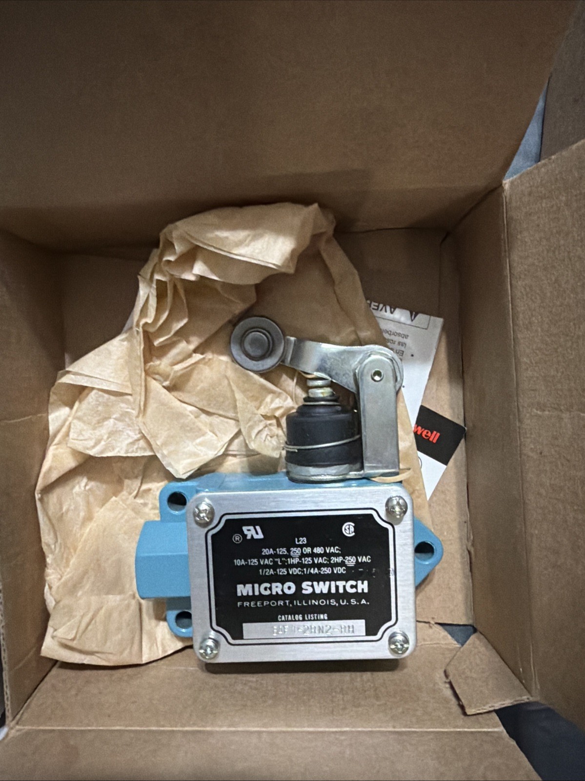 Honeywell BAF1-2RN2-RH Micro Limit Switch 0.5A 250VDC – New, in box
