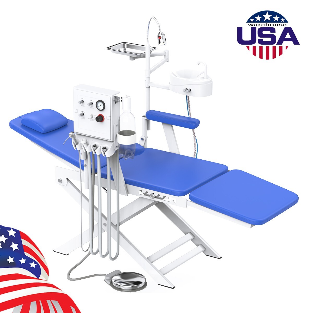 Portable Dental Delivery Treatment Cart Unit High Suction BD-402A/ Folding Chair