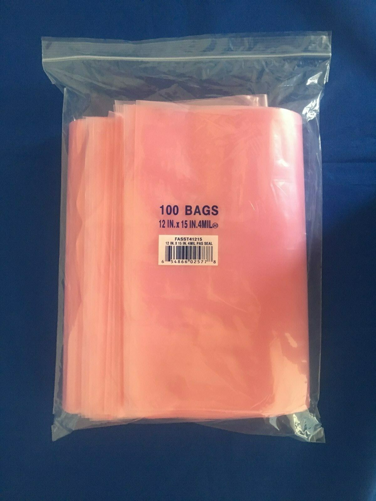 Pink 4 Mil Anti-Static Zip-lock 4-Mil Reclosable Seal Top Plastic Poly Bags 4Mil