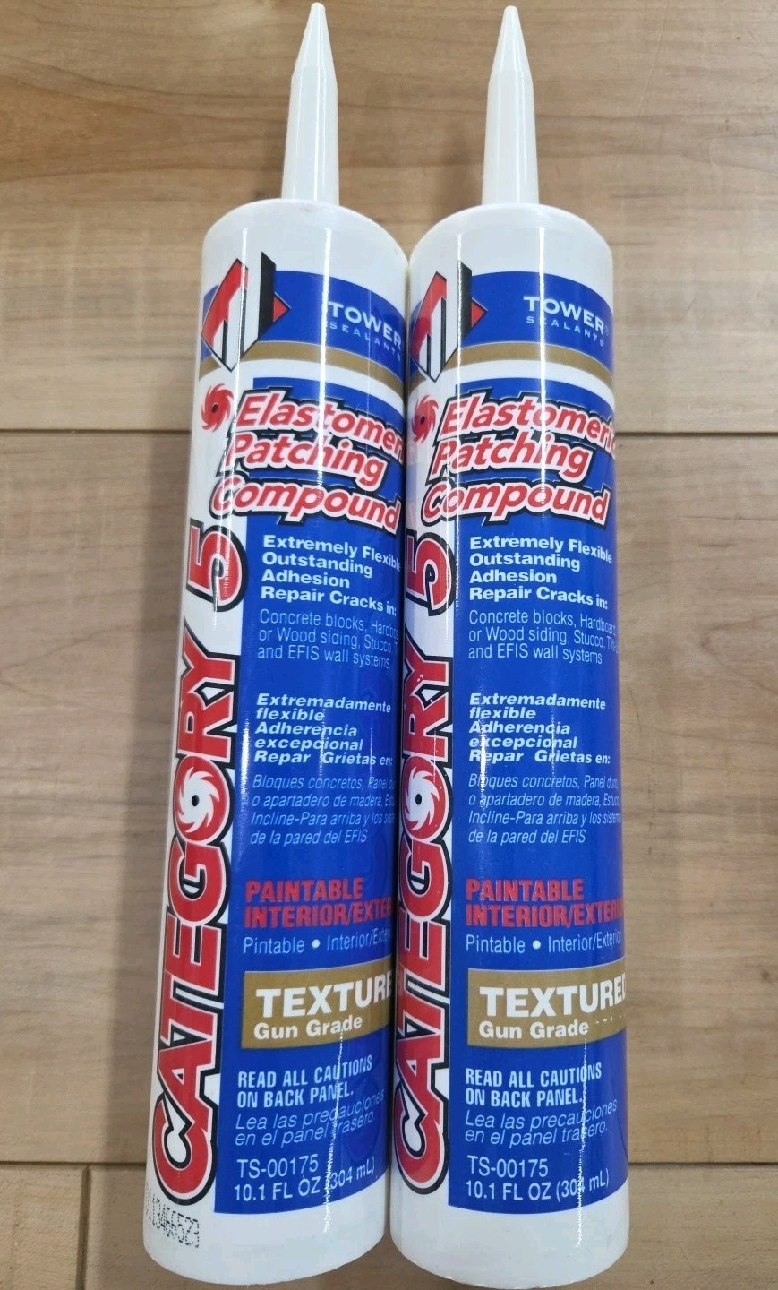 Tower Sealants Category 5 Elastomeric Patch Caulk Textured 10.5oz Lot of 2