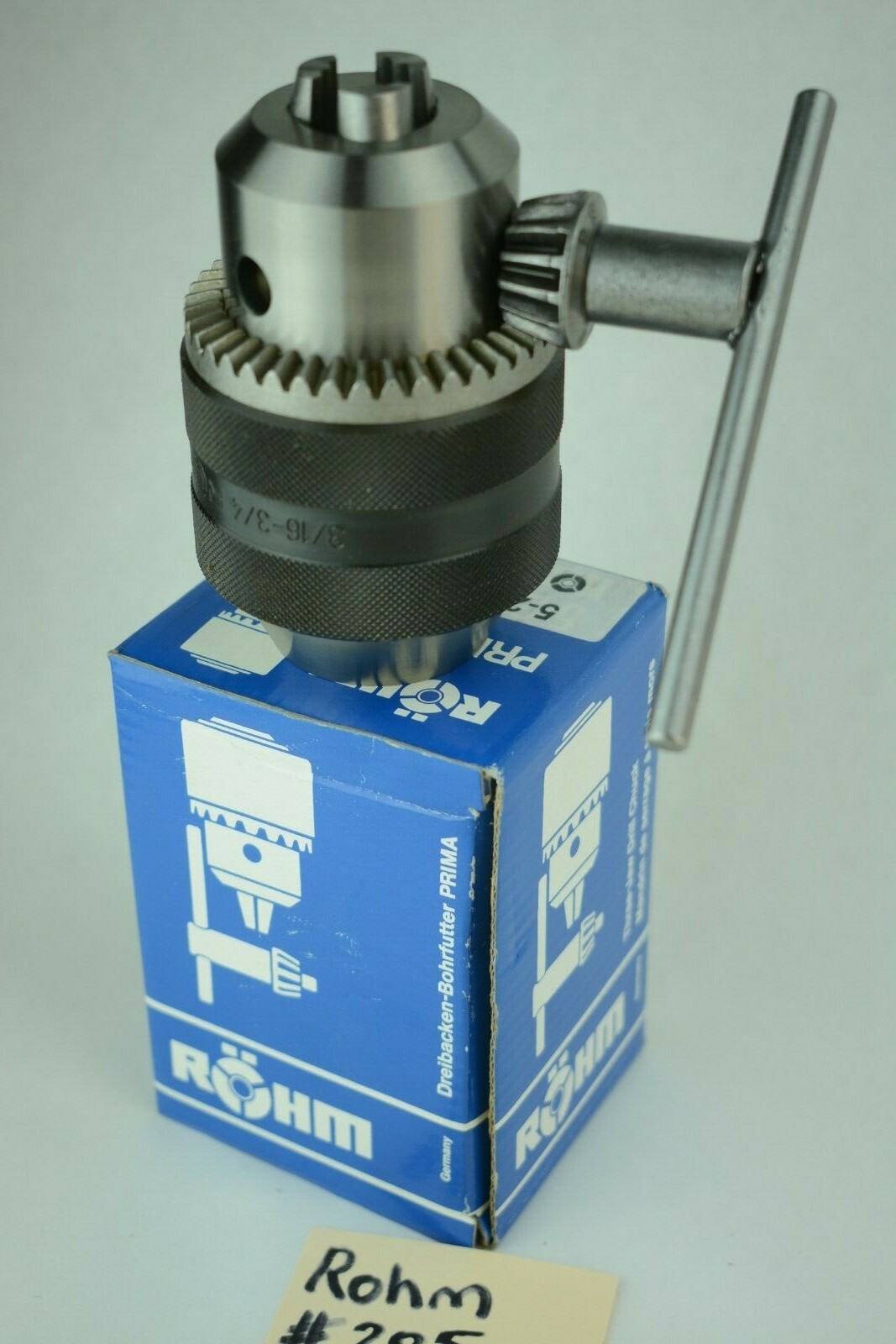 Rohm Germany Quality Precision Drill Chuck & Key 3/16″-3/4″ 4JT #4 Jacobs Taper