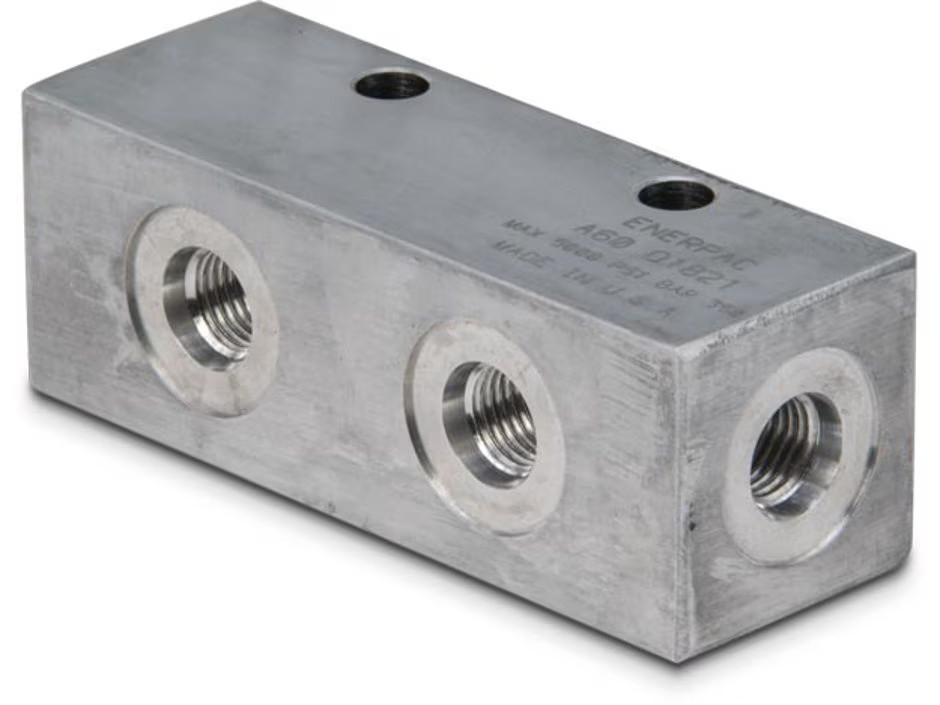 ENERPAC A60 Hydraulic Manifold, 3.5 Inch Long, 5 Port / Grainger 5UXD9 – NEW