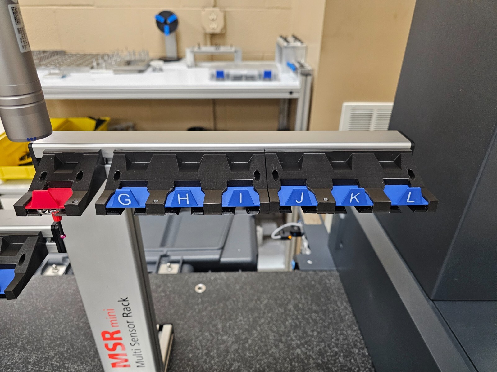 Improved 3 Stylus rack for Zeiss CMM VAST XXT TL1, TL2/TL4, TL3 adapter plates.