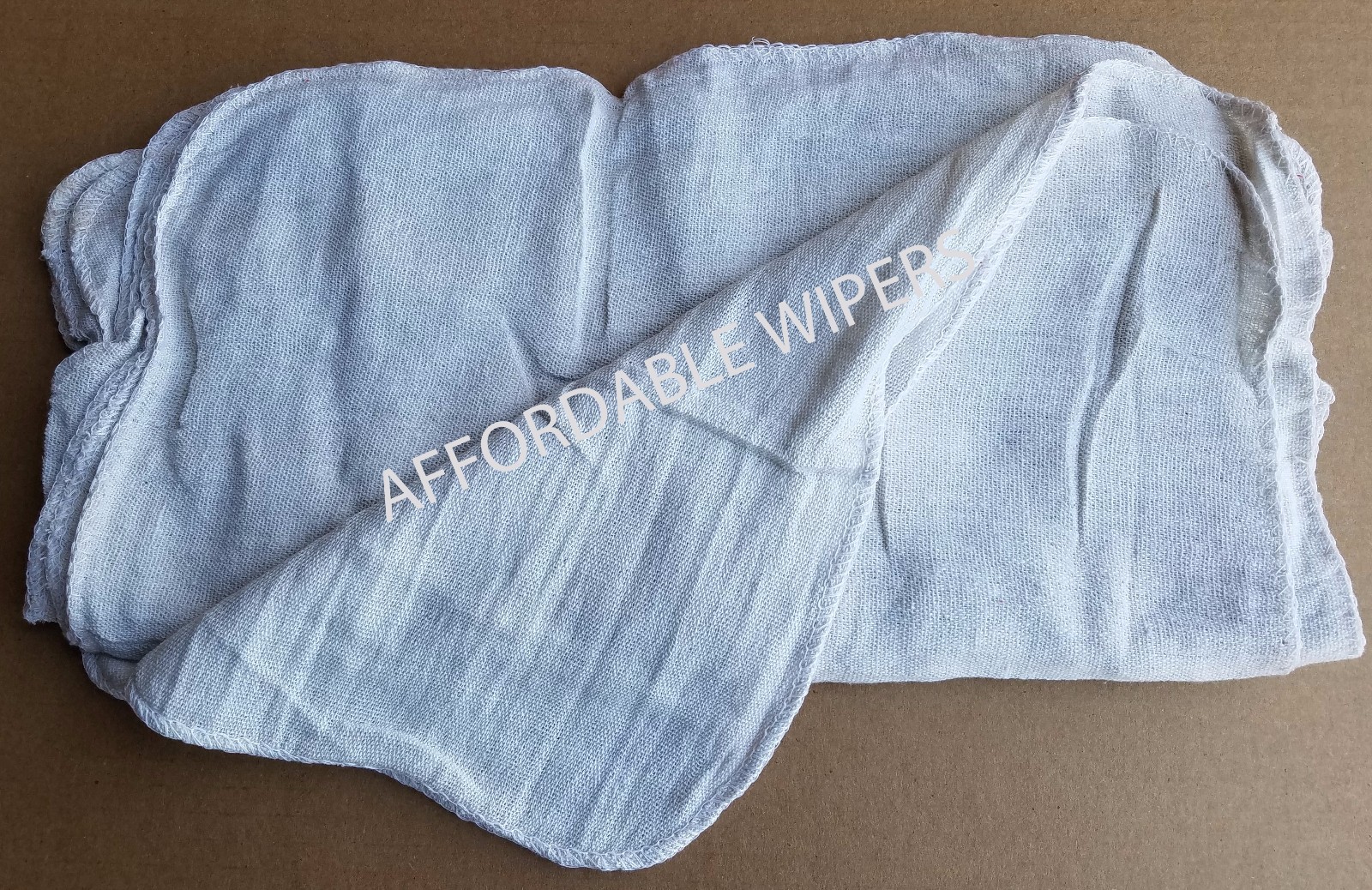 2000 NEW SHOP RAGS / INDUSTRIAL CLEANING TOWELS WHITE 14×14 AFFORDABLE WIPERS