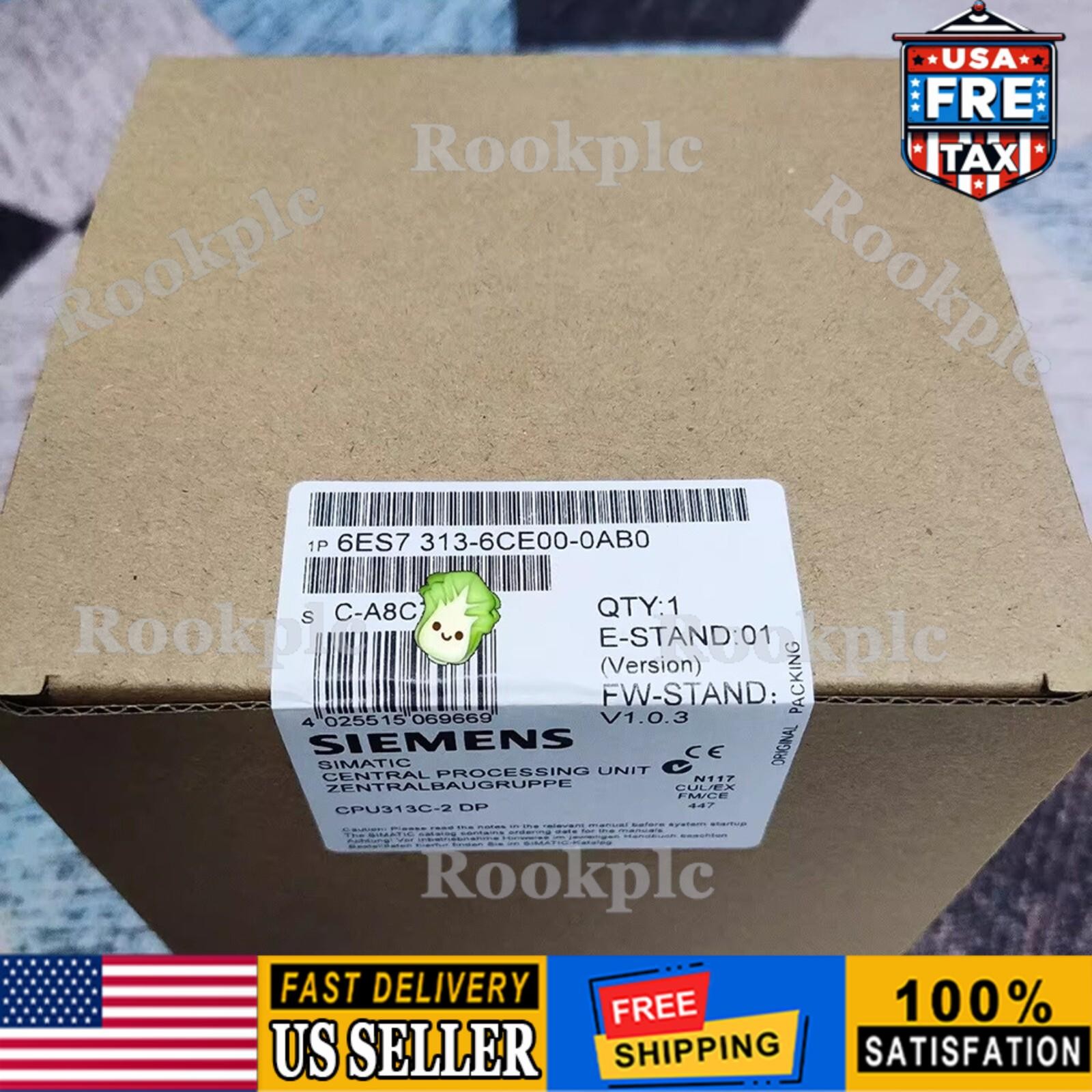 New Siemens 6ES7313-6CE00-0AB0 6ES7 313-6CE00-0AB0 SIMATIC S-300 CPU 313C-2 DP