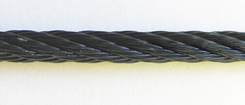 Black Galvanized Steel Cable: 1/16, 3/32, 1/8, 3/16 and 1/4″ Diameters