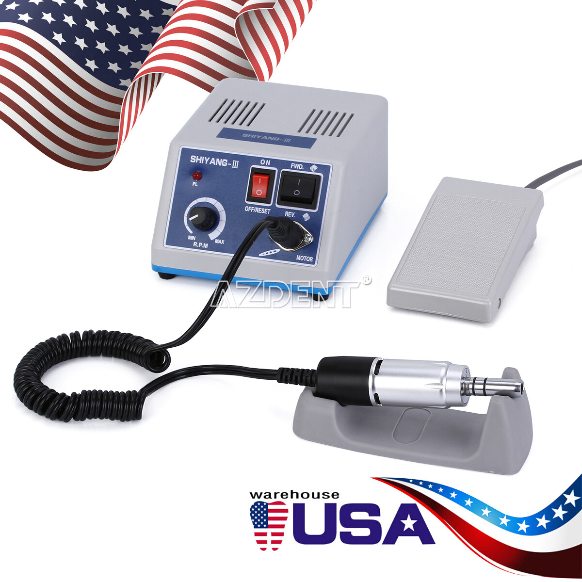 Dental Lab Marathon Electric Micromotor Polisher/Contra Angle Straight Handpiece