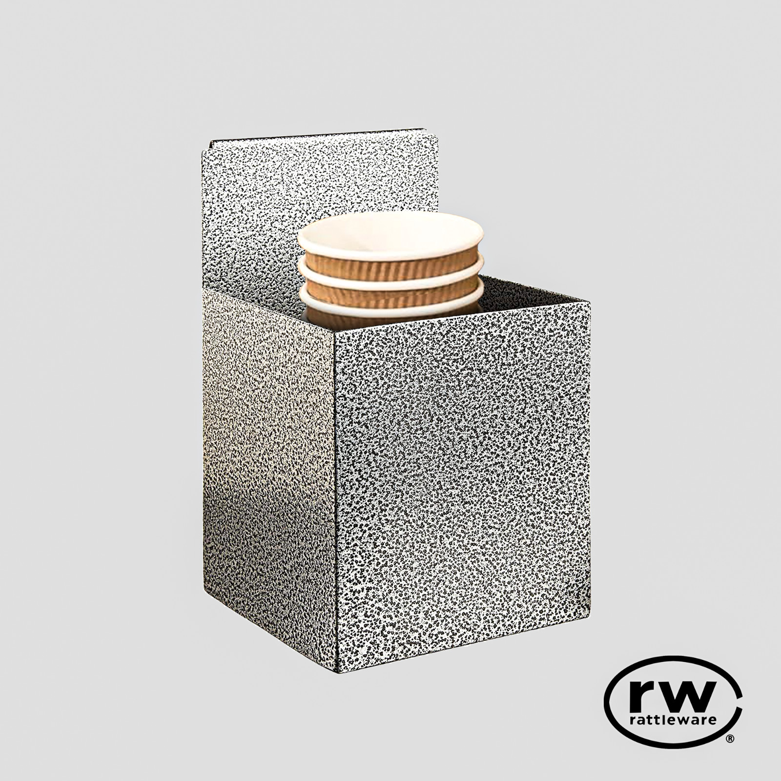 rattleware Extended Basic Holder, Stainless Steel, Hammered Finish, 05220