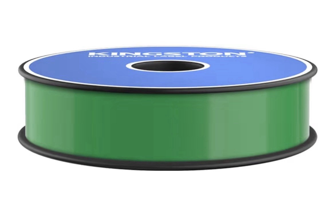 Kingston Premium Vinyl Label Tape, Green, 1″ x 150′, Compatible with LabelTa…