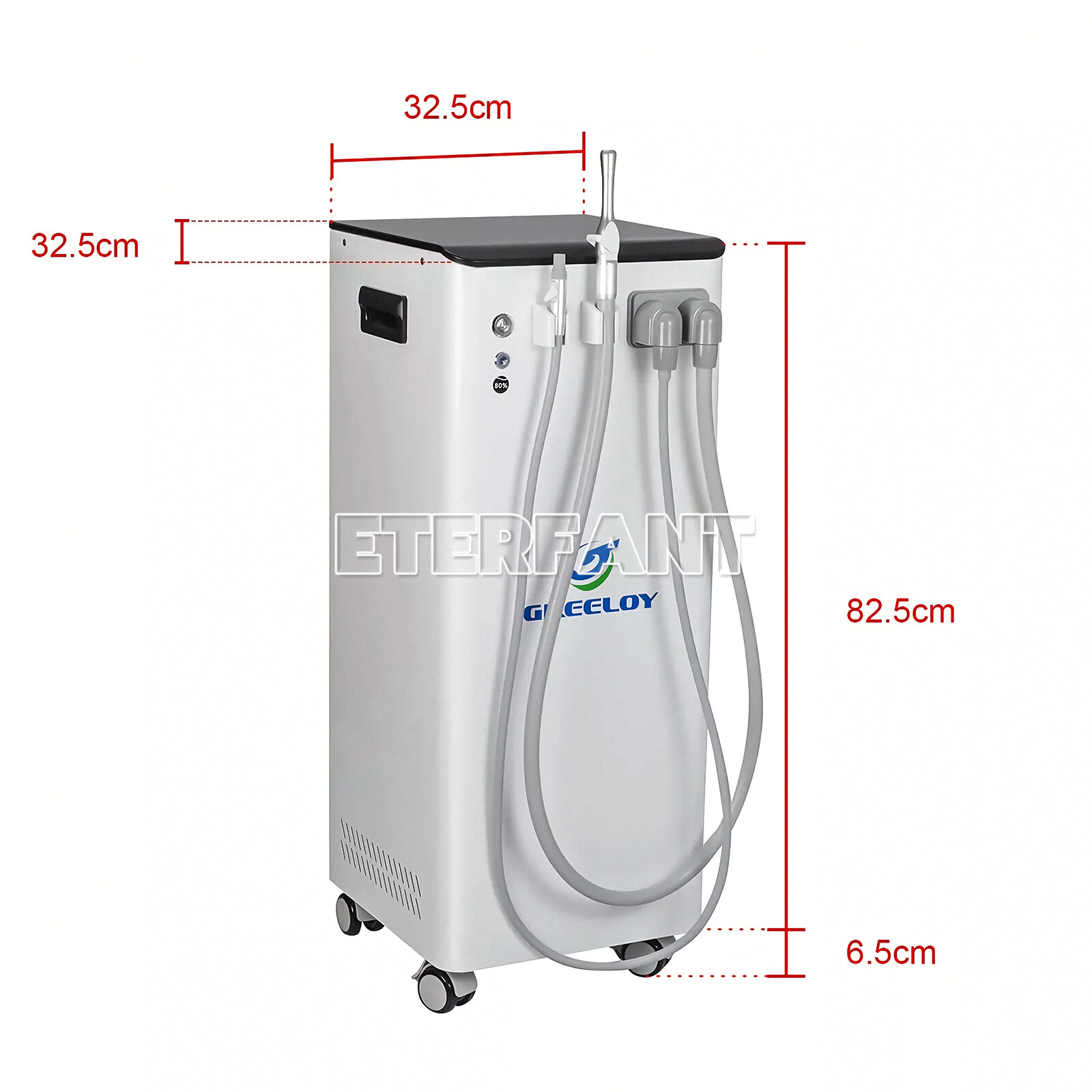 ETERFANT Dental Mobile Suction System High Volume/Vacuum Phlegm Suction Unit