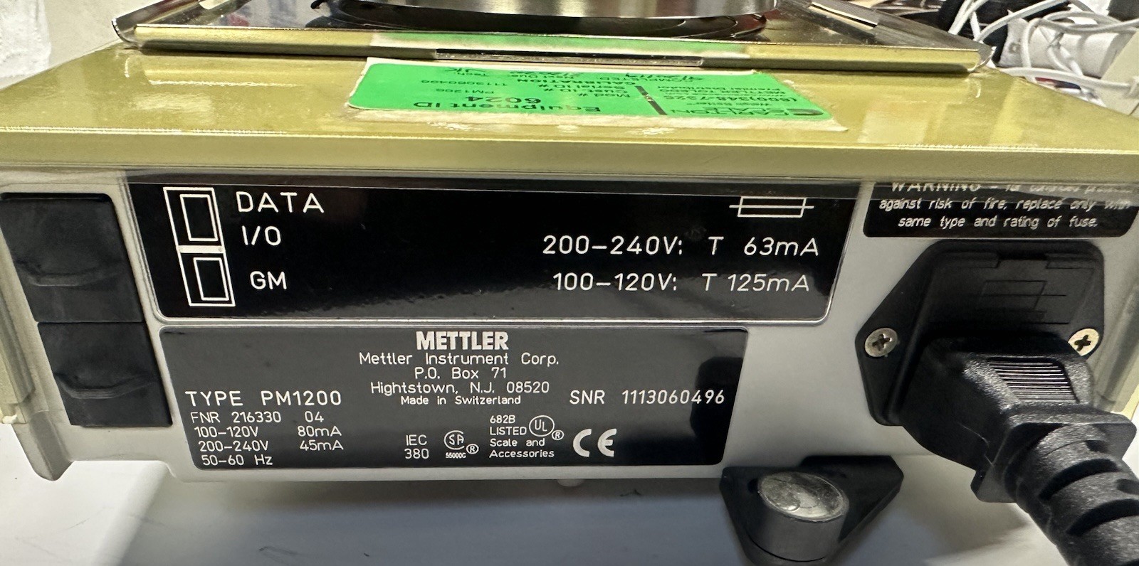 Mettler digital lab scale balance analytical PM1200 PM 1200 g 1 mg lab
