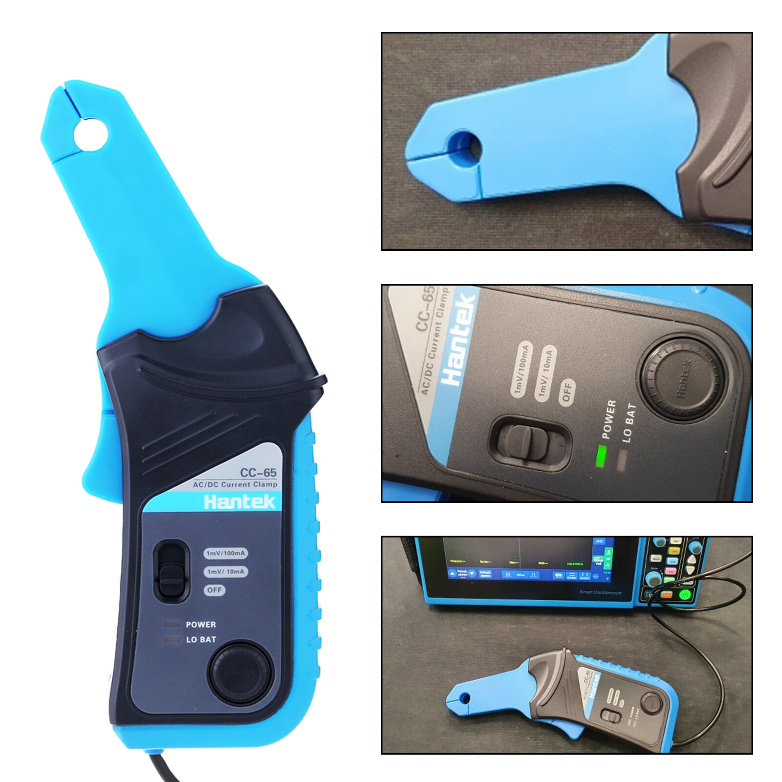 Hantek CC-65 AC/DC Digital Current Clamp Meter with BNC Connector 20KHz 65A