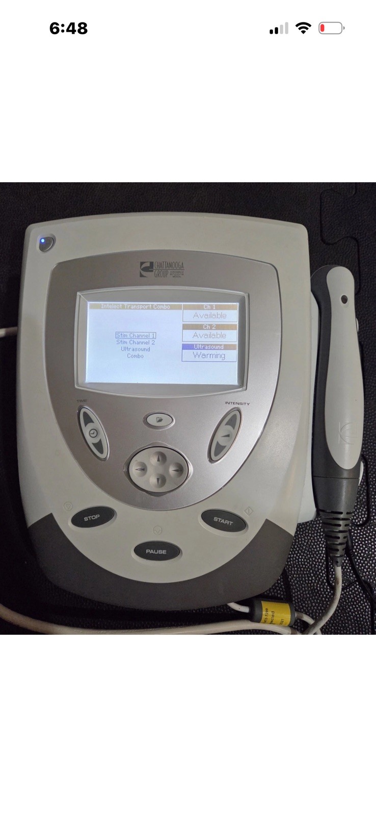 Chattanooga Intelect Transport 2738 E-stim 2 Channel & Ultrasound Combo Unit