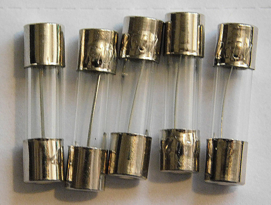 (5) 0.5A T0.5A 250V 5X20mm (3/16″ x 3/4″) SLOW BLOW Glass Fuse – USA Shipping