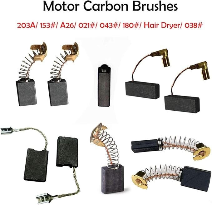 10 Pack Replacement Electric Carbon Brush for Power Tools 153# (6.5×13.5x18mm)